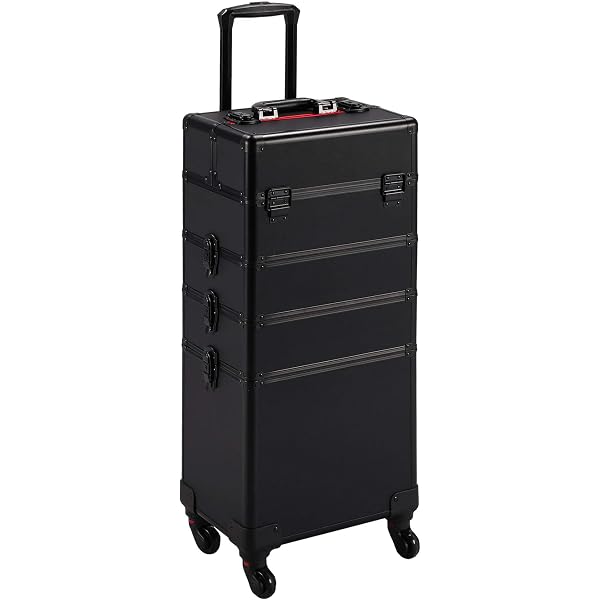 Amazon.com: Yaheetech 4 in 1 Rolling Makeup Train Case, Lockable